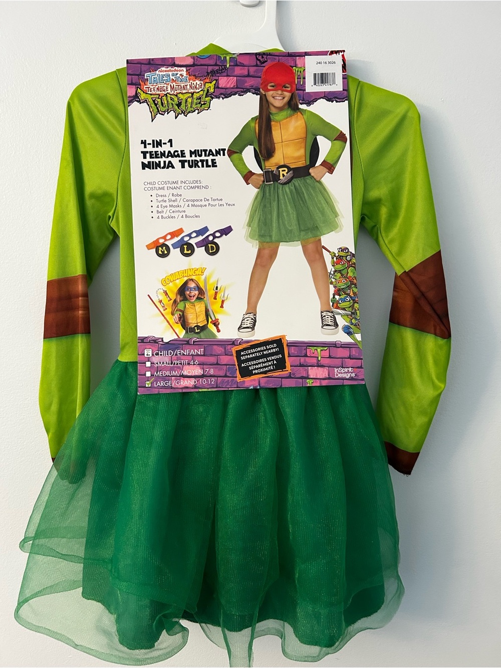 Teenage Mutant Ninja Turtles Green Girls Costume Dress by (Brand)